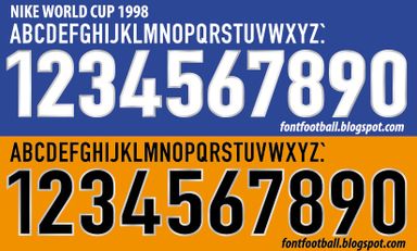 Font Vector Holland World Cup 1998 kit