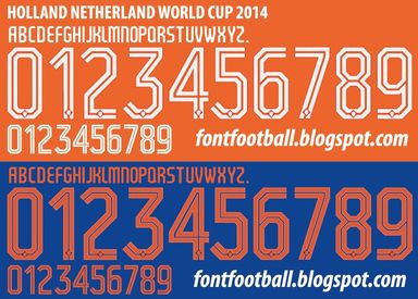 Font Vector Holland World Cup 2014 kit