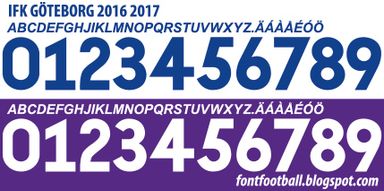 Font Vector IFK Göteborg 2016 2017 kit