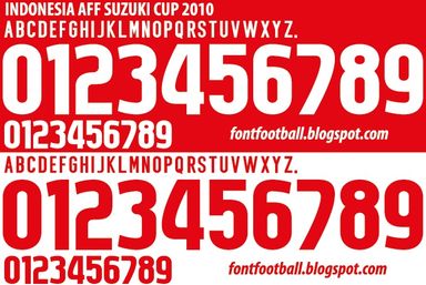 Font Vector Indonesia AFF Suzuki Cup 2010 kit
