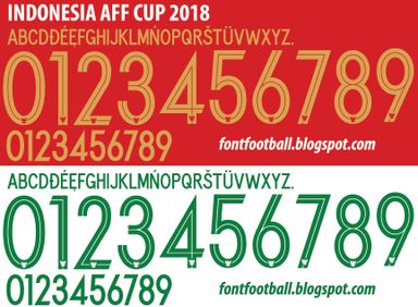 Font Vector Indonesia AFF Suzuki Cup 2018 kit