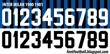 Font Vector Inter Milan 1980 1981 kit