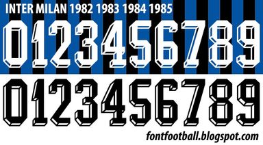 Font Vector Inter Milan 1982 1983 1984 1985 kit