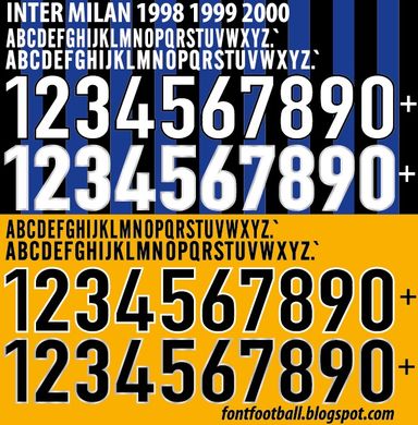 Font Vector Inter Milan 1998 1999 2000 kit