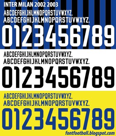 Font Vector Inter Milan 2003 2004 kit