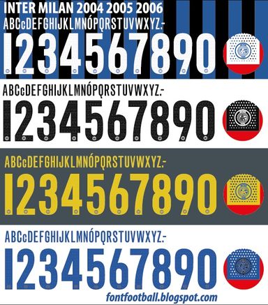 Font Vector Inter Milan 2004 2005 2006 kit