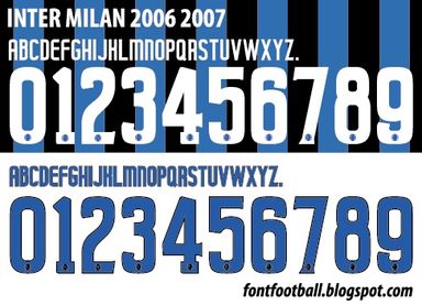 Font Vector Inter Milan 2006 2007 kit