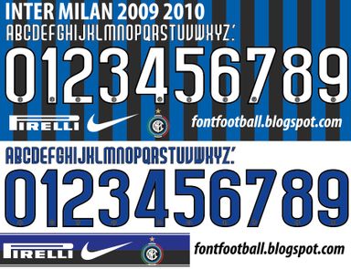 Font Vector Inter Milan 2009 2010 kit