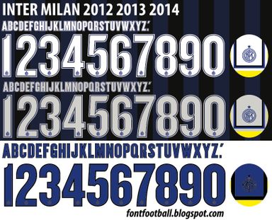 Font Vector Inter Milan 2012 2013 2014 kit