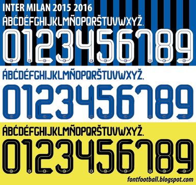 Font Vector Inter Milan 2015 2016 kit