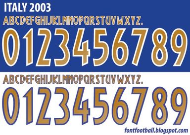 Font Vector Italy Italia 2003 kit