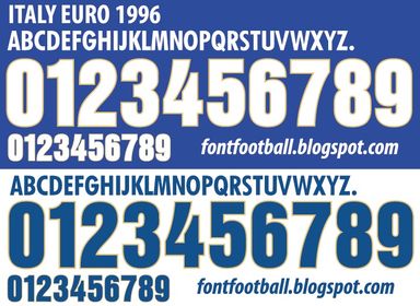 Font Vector Italy Italia Euro 1996 kit