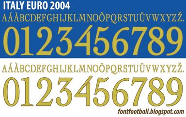 Font Vector Italy Italia Euro 2004 kit