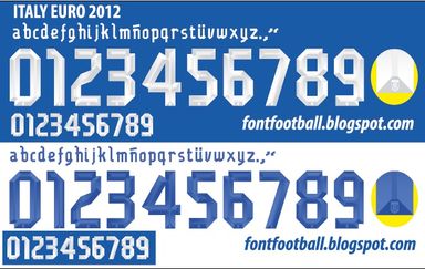 Font Vector Italy Italia Euro 2012 kit