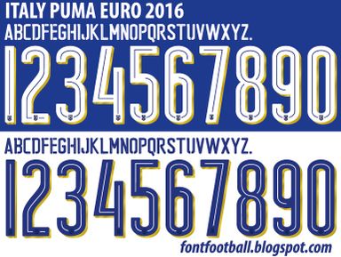 Font Vector Italy Italia Euro 2016 kit