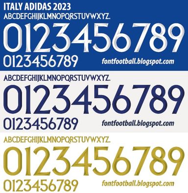 Font Vector Italy Italia Adidas 2023 kit