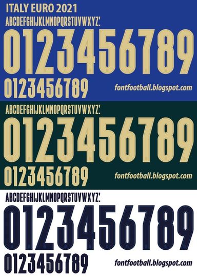 Font Vector Italy Italia Euro 2020 2021 kit