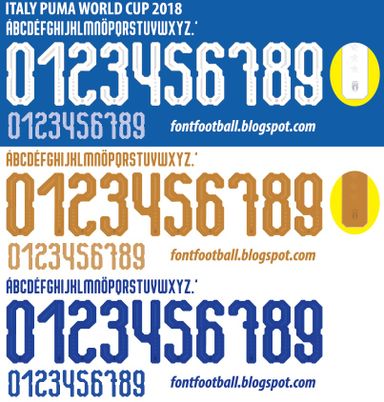 Font Vector Italy Italia World Cup 2018 kit
