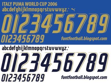 Font Vector Italy Italia World Cup 2006 kit