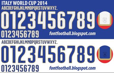 Font Vector Italy Italia World Cup 2014 kit
