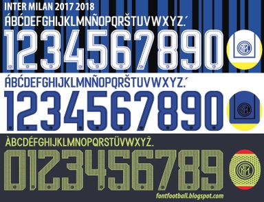 Font Vector Inter Milan 2017 2018 kit