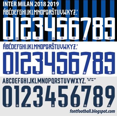 Font Vector Inter Milan 2018 2019 kit