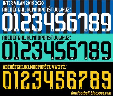 Font Vector Inter Milan 2019 2020 kit
