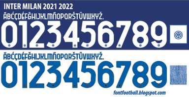 Font Vector Inter Milan 2021 2022 kit