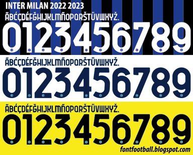 Font Vector Inter Milan 2022 2023 kit