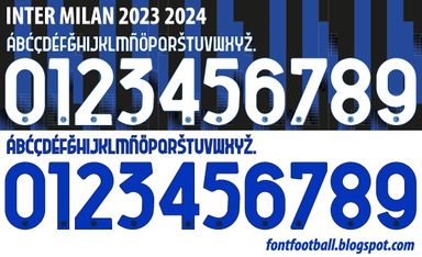 Font Vector Inter Milan 2023 2024 kit