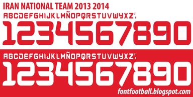 Font Vector Iran National Team 2013 2014 kit