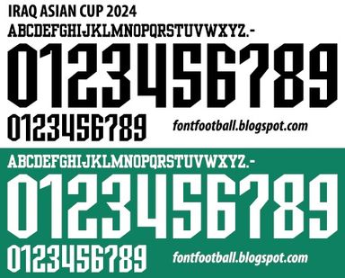 Font Vector Iraq Asian Cup 2024 kit