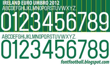 Font Vector Ireland Euro 2012 kit