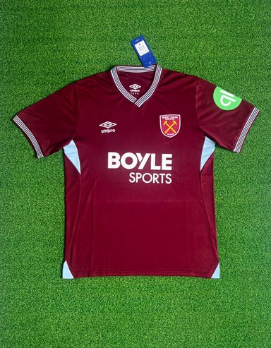West Ham 2025/26 Home Shirt (Claret / White / Sky blue)