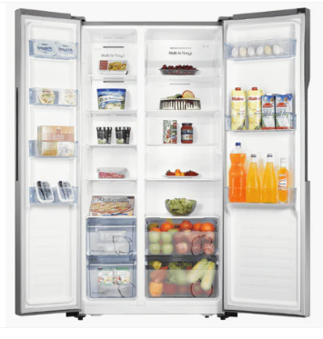 Hisense 529L Side-by-Side Refrigerator (Glass)  