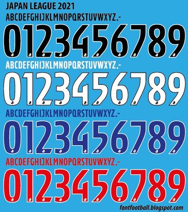 Font Vector Japan League J1 2021 kit