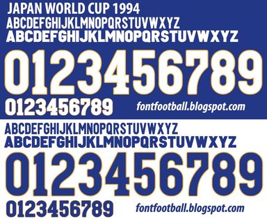 Font Vector Japan World Cup 1994 kit