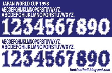 Font Vector Japan World Cup 1998 kit