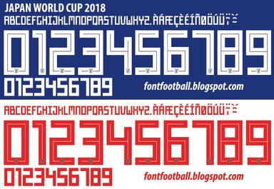Font Vector Japan World Cup 2018 kit