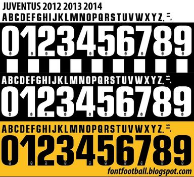Font Vector Juventus 2012 2013 2014 kit