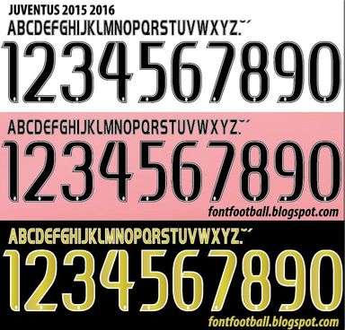 Font Vector Juventus 2015 2016 kit