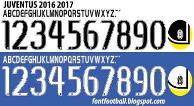 Font Vector Juventus 2016 2017 kit