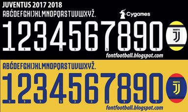 Font Vector Juventus 2017 2018 kit