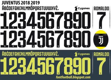 Font Vector Juventus 2018 2019 kit