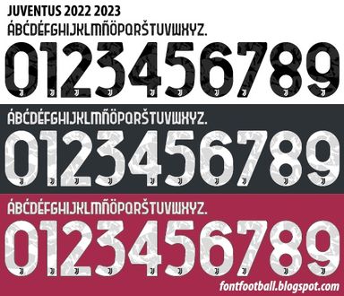 Font Vector Juventus 2022 2023 kit
