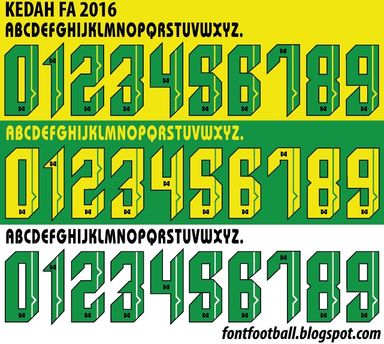 Font Vector Kedah FA 2016 kit