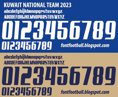 Font Vector Kuwait National Team 2023 kit