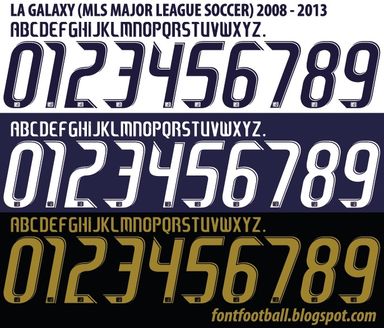 Font Vector LA Galaxy MLS League 2008 kit