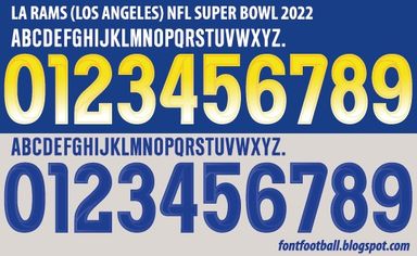 Font Vector LA Rams Super Bowl NFL 2022 kit