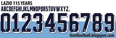 Font Vector Lazio 115 Years 2014 2015 2016 kit